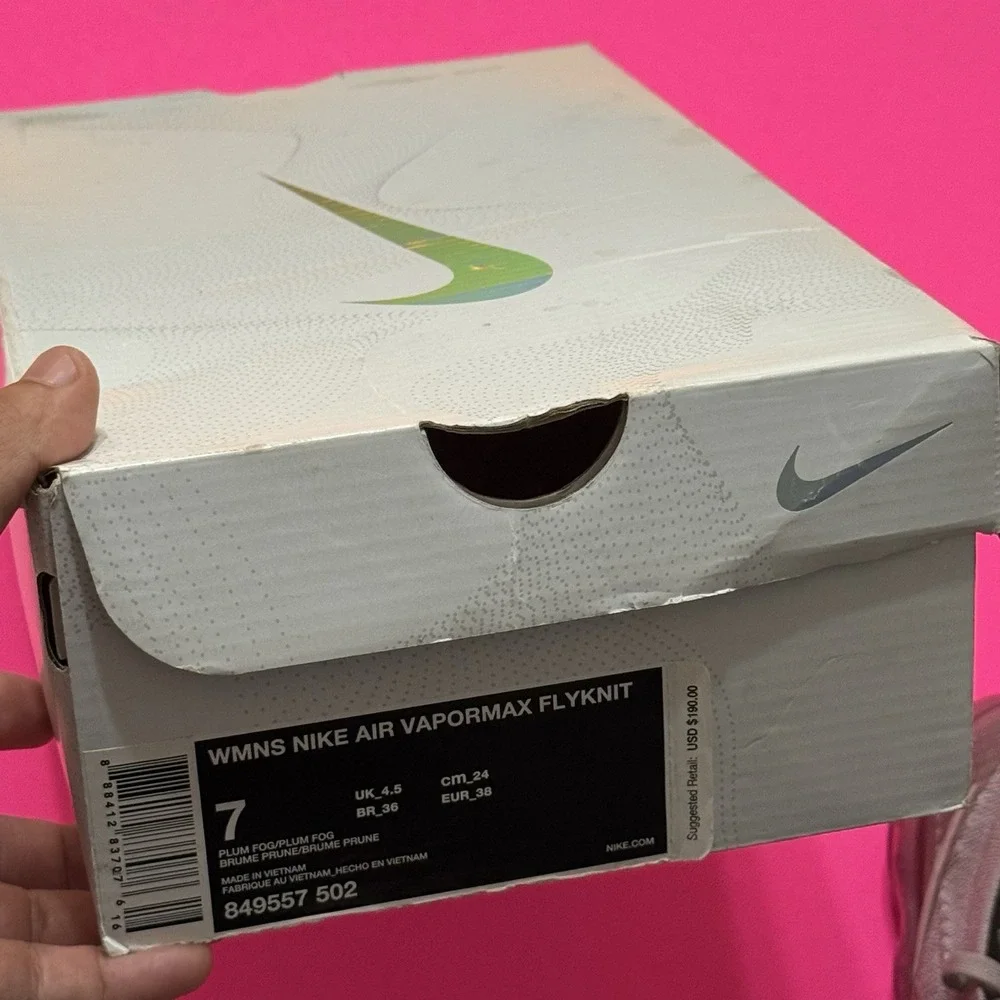 Nike Air Vapormax 2017 Plum Fog Running Shoes 849557 502 Women Size 7 w/ Box